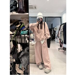 半拉链慵懒套头卫衣全松紧腰抽绳立体结构休闲裤 蕾蕾 胶囊系列