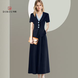 显瘦职业套装裙2025新款夏季高级感阔太太静奢风品牌超火两件套