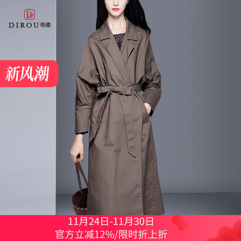 2025新款春秋女装品牌风衣女中长款韩版时尚气质修身薄款外套潮