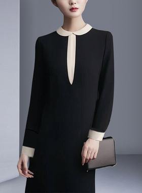 连衣裙137黑色现货新款高端拼接简约贵气宽松上架标题自己命名