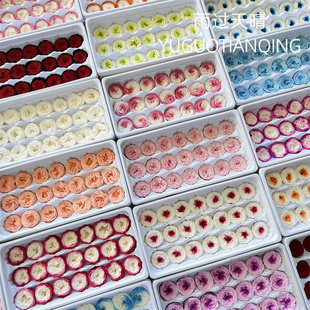 优质A级永生奥斯汀玫瑰花巧克力2-3cmDIY玻璃罩钥匙扣手工花材