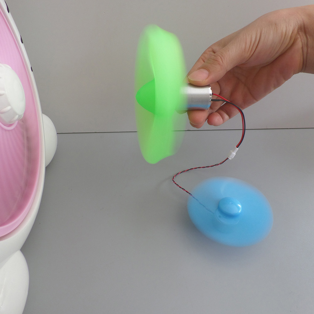 微型风力发电机组带动小马达风扇DIY手工制作科教具物理原理模型