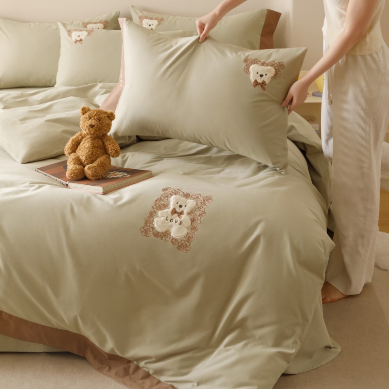 A类长绒棉磨毛床上四件套