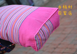 农家老粗布枕头 护颈枕 颈椎枕 荞麦枕头