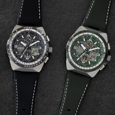 西铁城空中之鹰四代光动能电波表