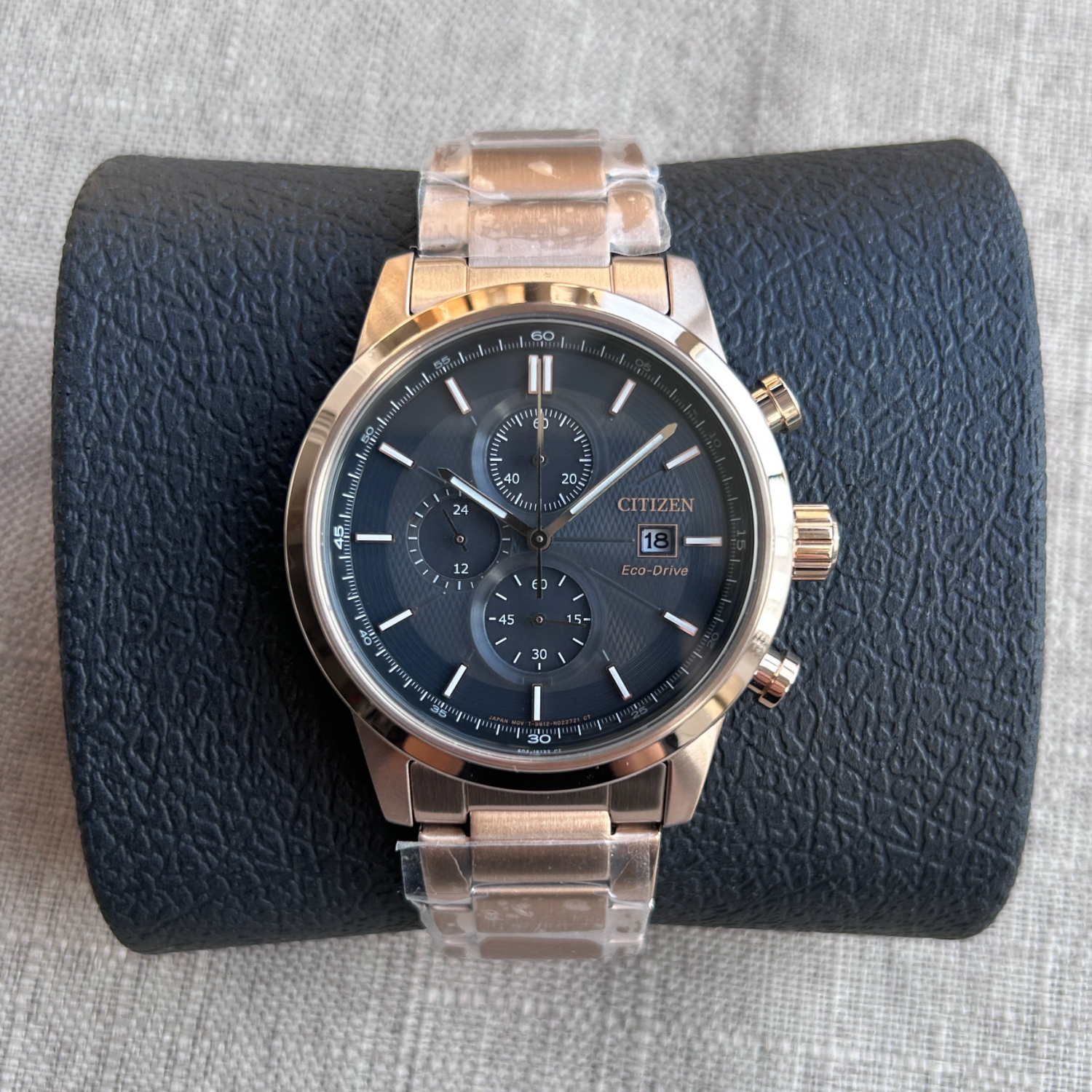 正品西铁城计时码表光动能黑金