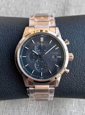 西铁城男表Citizen计时码表光动能石英三眼CA0613-54H CA0650-82L