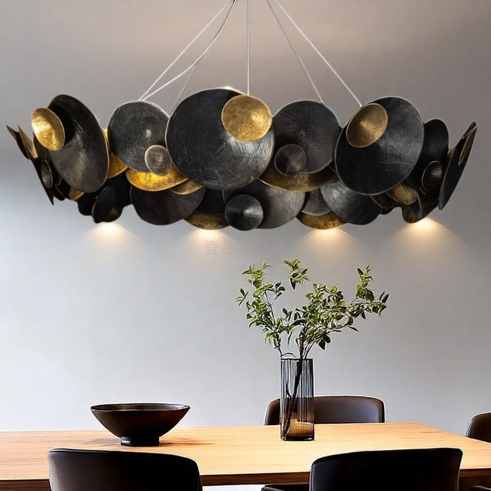 法式Athena Calderone石膏客厅吊灯设计师复古别墅卧室餐厅奶油灯