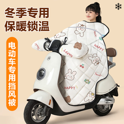 2025新款电动车挡风被冬双面防水一体通用冬用盖腿加厚耐磨防冻
