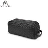 Плетеная сумка с петлей на руку, маленькая сумка клатч, подушка, коллекция 2023, из натуральной кожи