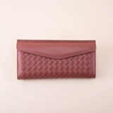 Модный плетеный бумажник, длинная сумка через плечо, коллекция 2022, из натуральной кожи