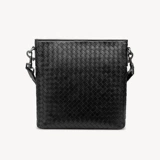 Мужская плетеная сумка на одно плечо, сумка через плечо для отдыха, коллекция 2021, европейский стиль, из натуральной кожи