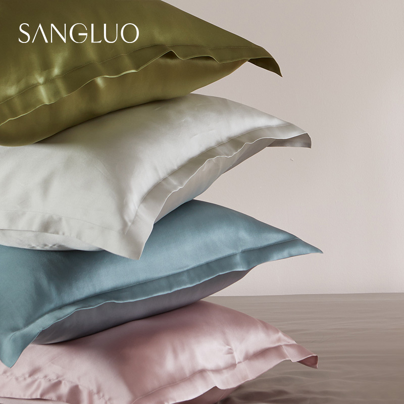 真丝枕套桑罗桑蚕丝丝滑触感