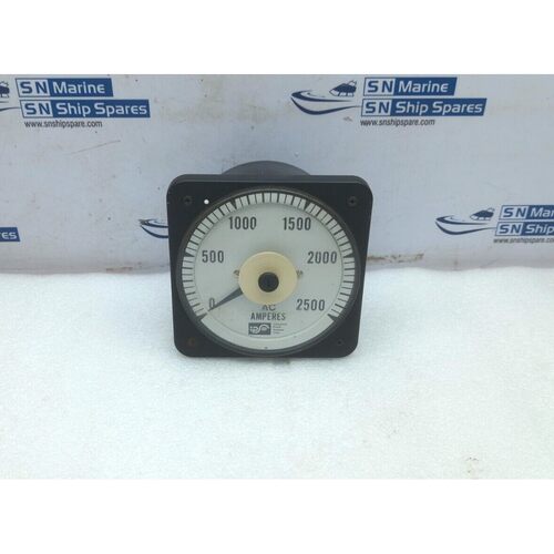 Crompton 077-05AA-FAW1 AC Ampere Panel Meter 0-2500 AC