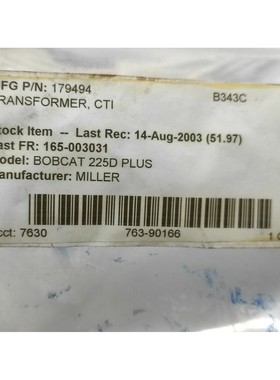 Transformateur De Détection De Courant Miller 179494 CTI XF