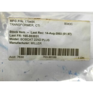 Transformateur De Détection De Courant Miller 179494 CTI XF