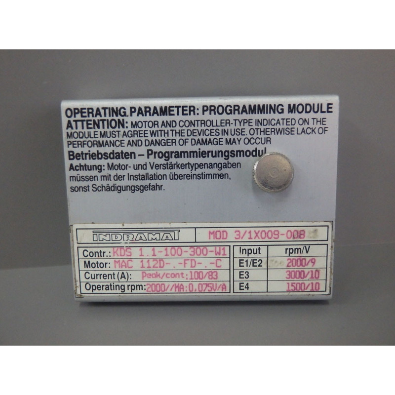 MOD31X009008 - INDRAMAT - MOD3/1X009-008/Programmier- Modul