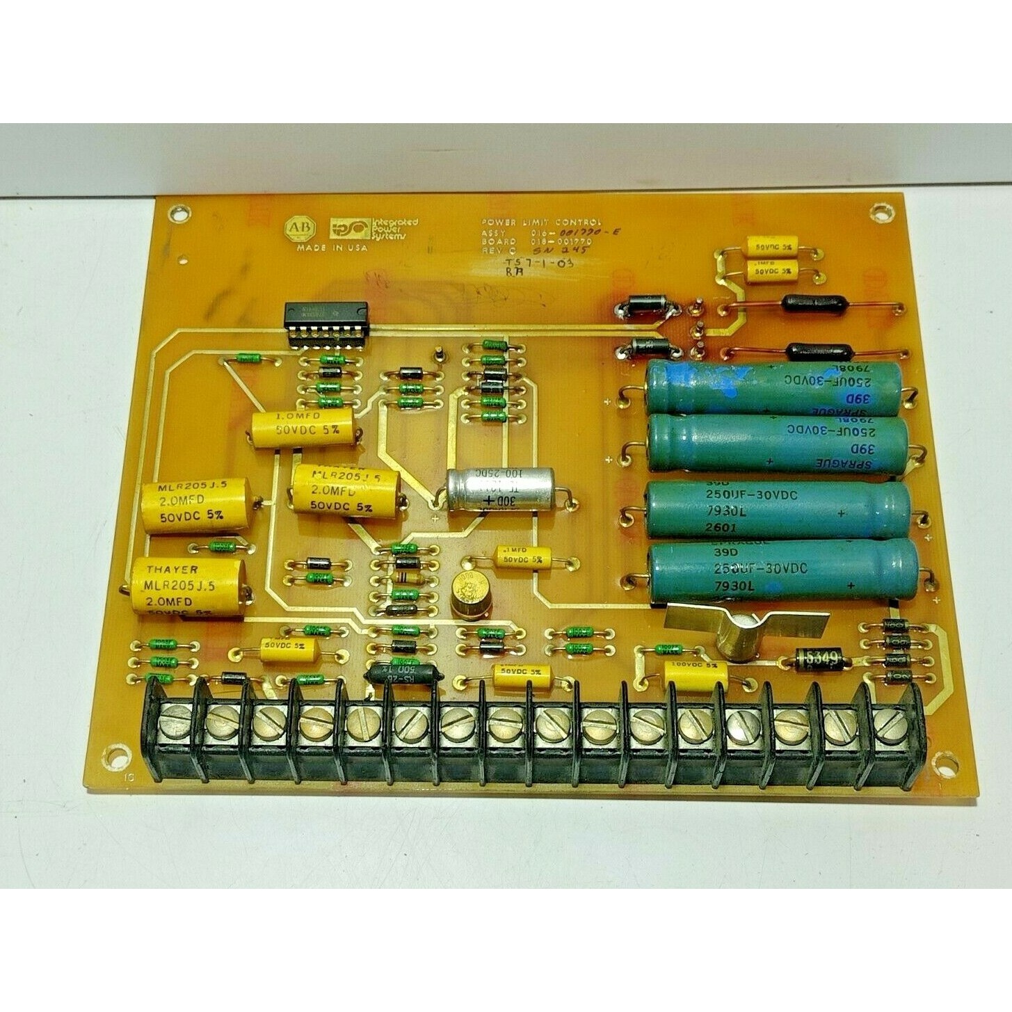 Allen Bradley Integrato Potenza Sistemi 018-001770 Rev C Lim