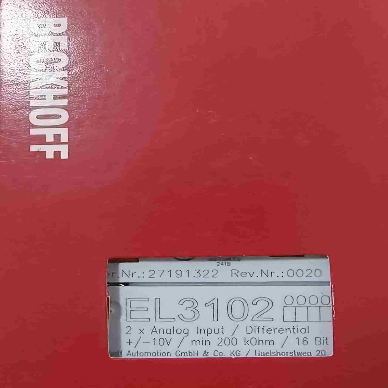 倍福BECKH0FFEL3102优惠价值拍议价