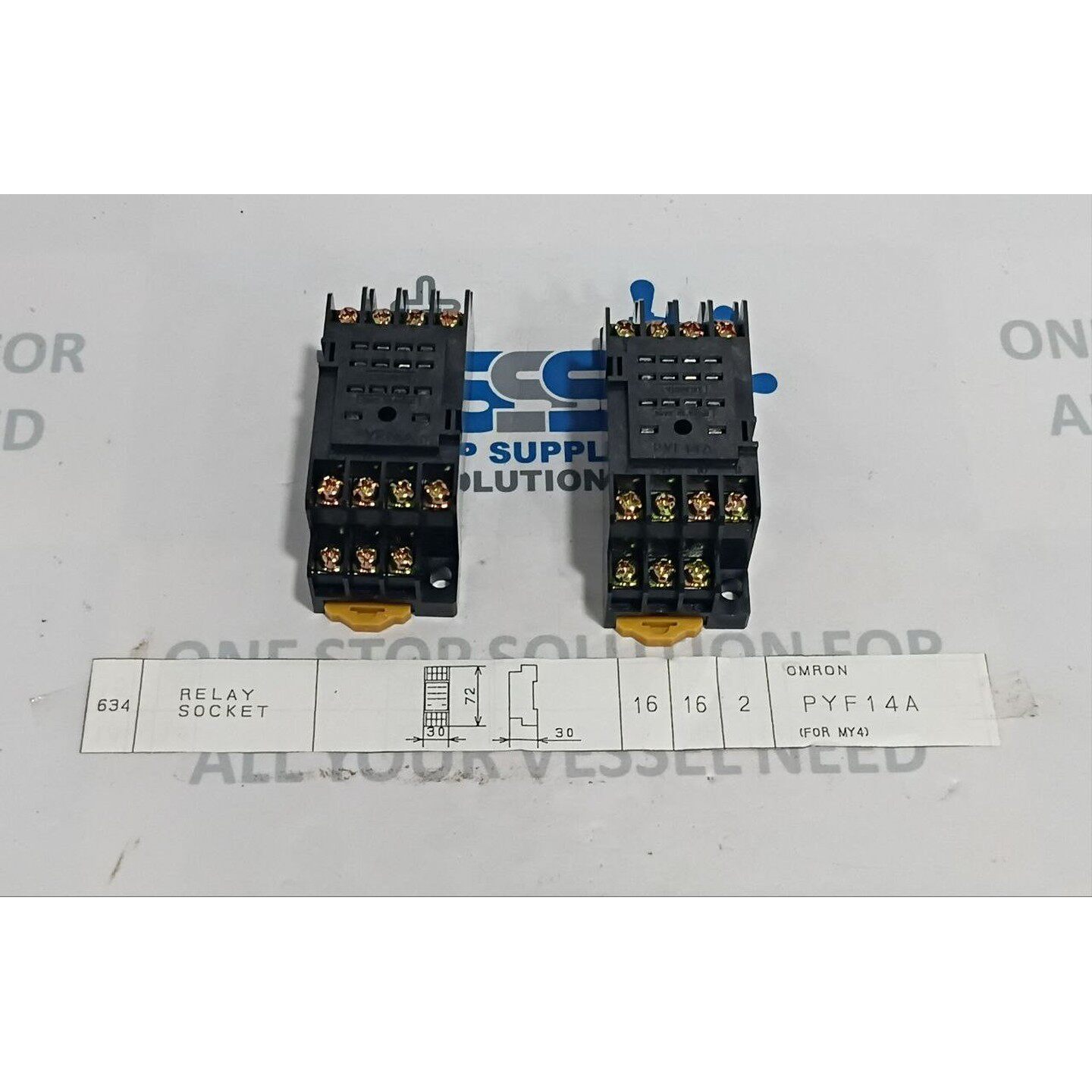 欧姆龙 PYF14A 继电器插座 适用于 MY4 DC24V 继电器 Max。 5A 25