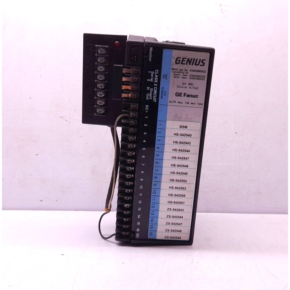 GE Bloque IC660BBD022 24VDC Eléctrico IC660EBD020TCA1 Termi