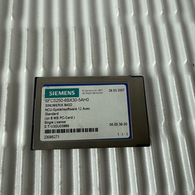 1x Siemens SINUMERIK 840D NCU-Systemsoftware 12 Axes Standar