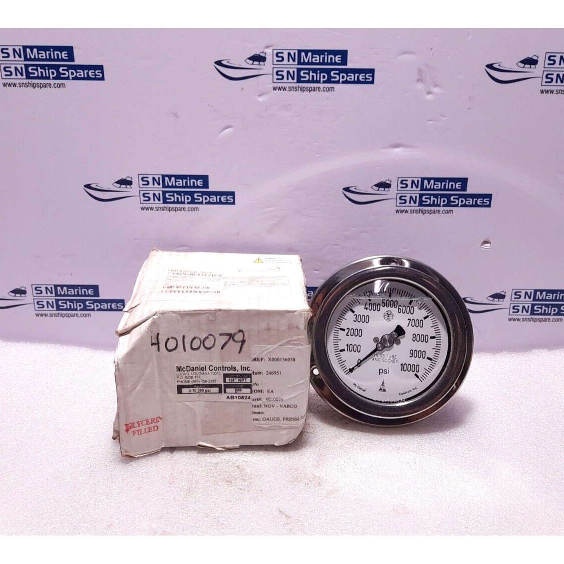 McDaniel Controls 0-10000 Psi 1.3cm Npt Manometro Novembre V