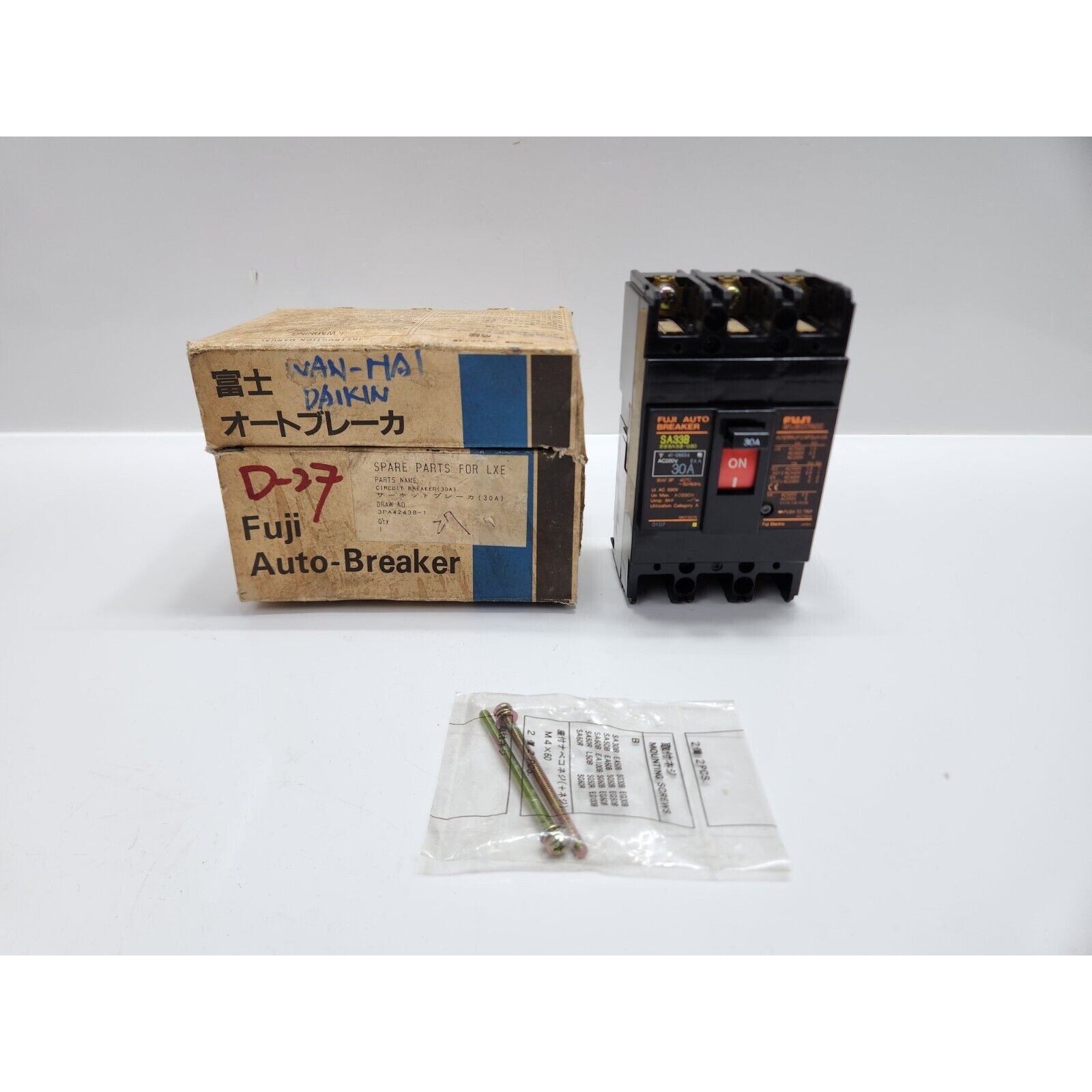 FUJI ELECTRIC SA33B 3-POLE AUTO- BREAKER BB3ASB-030 30A
