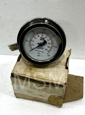 Stewarts 316 S. S. Tube Und Buchse Druckmesser 0-200 0-3000