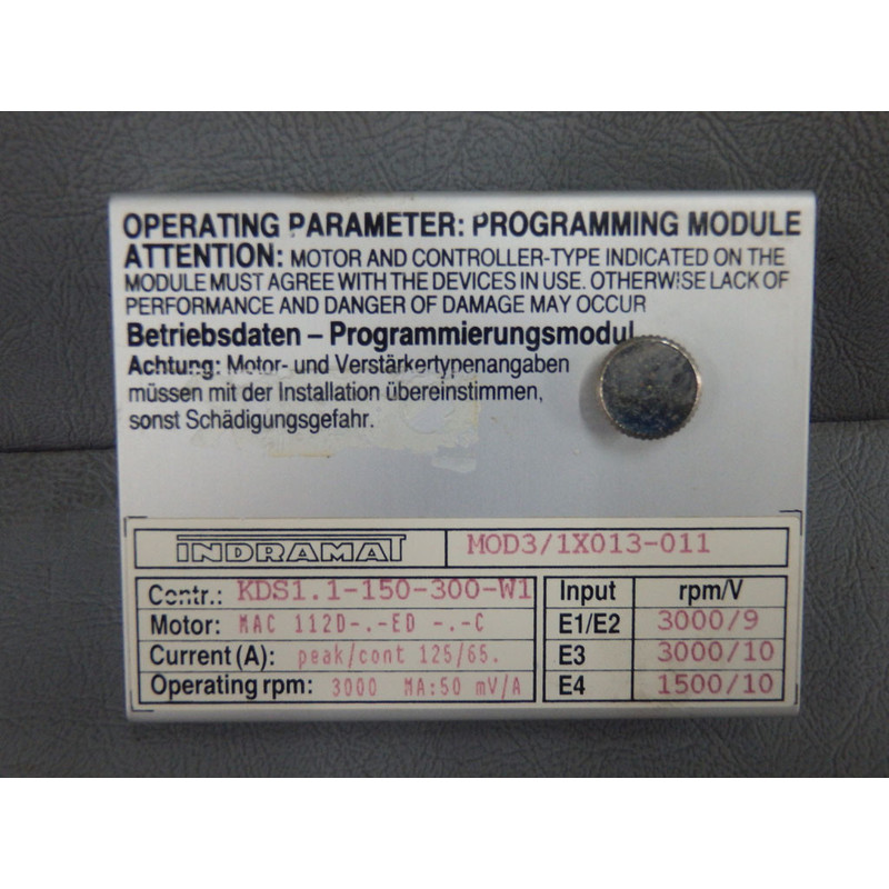 MOD31X013011 - INDRAMAT - MOD3/1X013-011/Programming Module