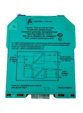 PEPPERL+FUCHS KHD2-CD-1.P.32-3 71635 TRANSFORMER ISOLATED DR