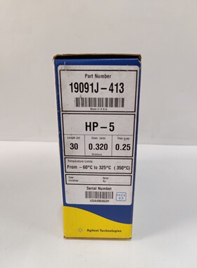 AGILENT J&W HP-5 GC COLUMN,30 M,0.32 毫米,0.25- 19091J-413