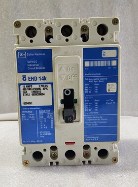 WESTINGHOUSE EHD 14k Ser C 工业断路器 EHD3060L 60 安培 3 杆