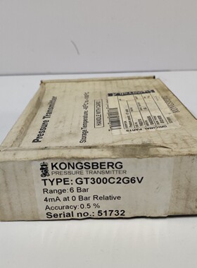 康士伯 GT300C2G6V 压力变送器 24VDC 0-6BAR