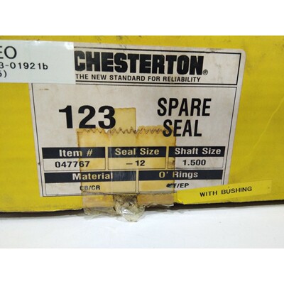 Chesterton 047767 123 Spare Sello SIZE-12 Tama?o Del Eje 1.5