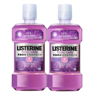李施德林多效全护漱口水减少牙菌斑预防蛀牙健白牙齿牙齿清新口气