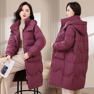 冬装羽绒棉服女中长款宽松韩版棉衣胖MM大码女装加厚棉袄百搭外套