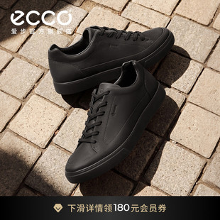 ECCO爱步商务休闲鞋男 26新夏季防水透气真皮板鞋 柔酷10号560134