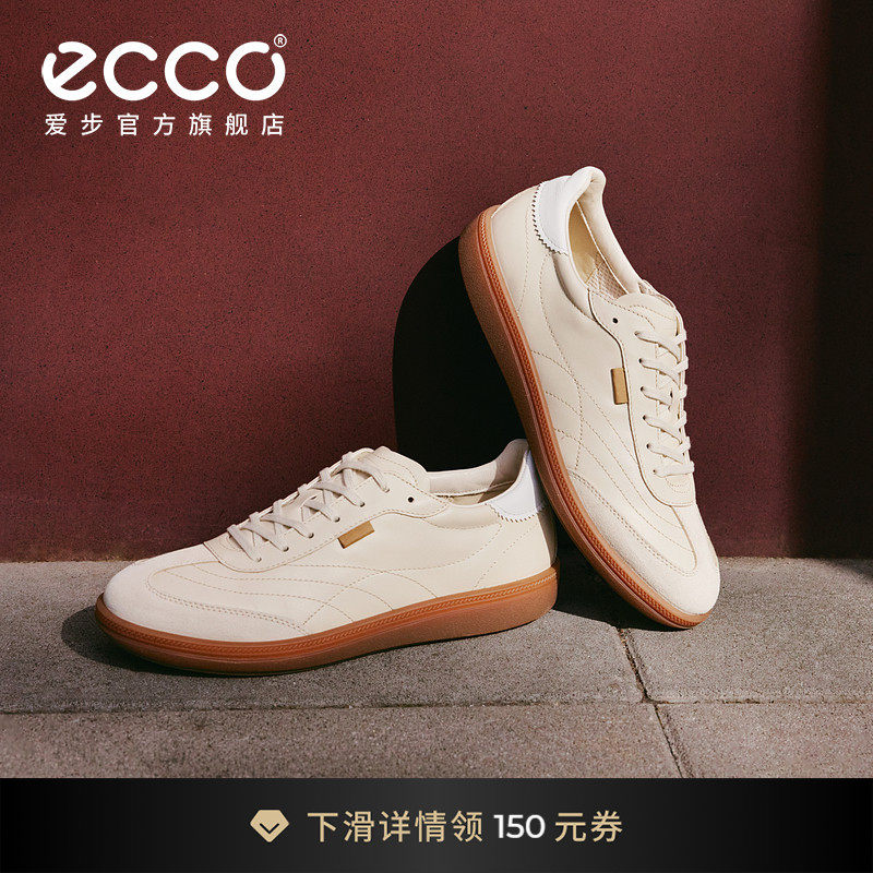 ECCO爱步休闲鞋女 26新春夏薄底赛车鞋复古运动德训鞋 柔酷235803