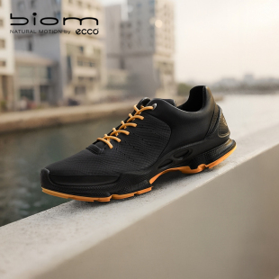 带透气舒适跑步鞋 春夏双色鞋 健步BIOMC800434 男 ECCO爱步运动鞋