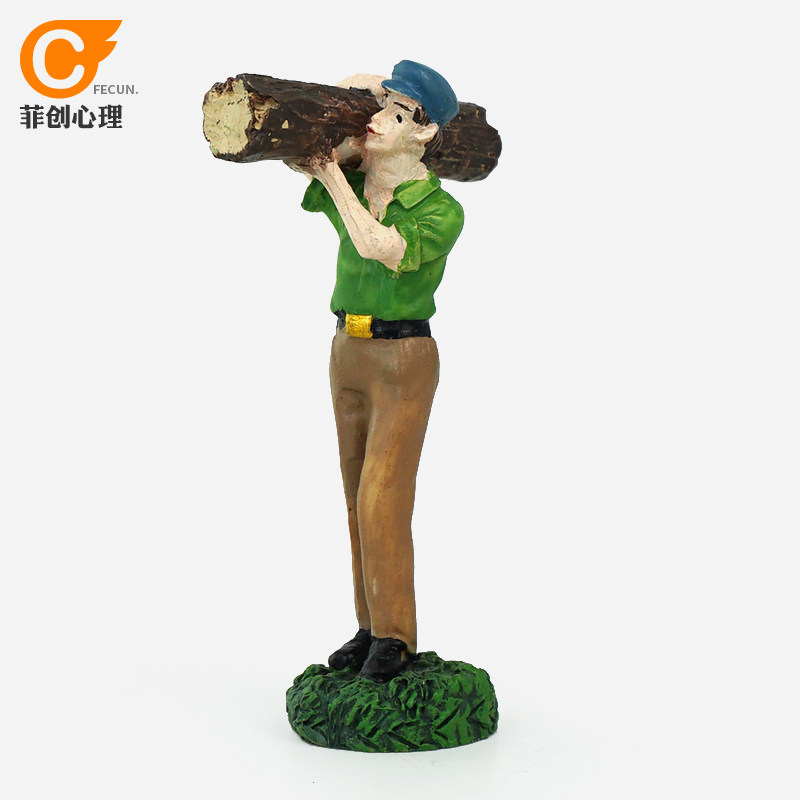 心理沙盘沙具沙游箱庭游戏儿童玩具摆件人物类人偶职业模型伐木工