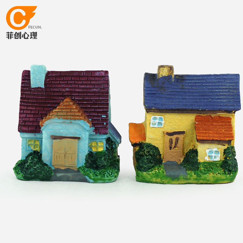 菲创心理沙盘沙具沙游箱庭游戏儿童玩具摆件建筑类树脂模型小平房