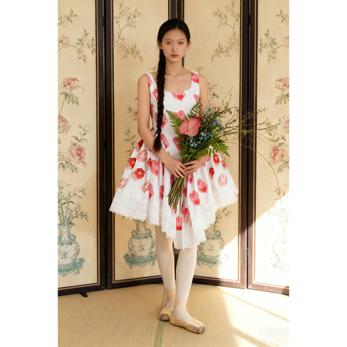 生日派对蓬蓬裙吊带背心连衣裙