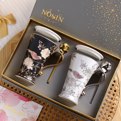 诺轩陶瓷法式田园风情侣对杯