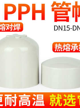 戎生PPH管堵管帽PPR堵头热熔对焊PP塑料管件配件耐高温20 25 32