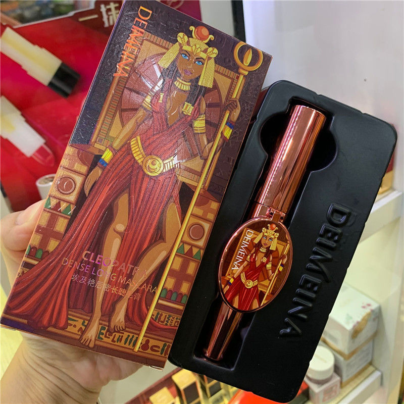 蝶美娜埃及艳后纤密翘防水防汗防晕染速干不脱妆睫毛膏自带化妆镜