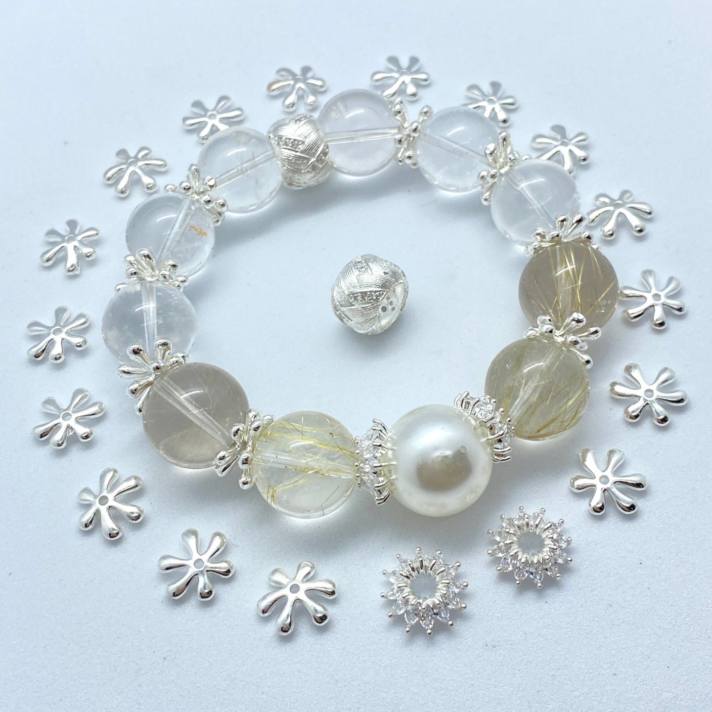 水晶diy高保色铜镀配件材料