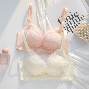 圆润饱满透气蕾丝小胸聚拢内衣女平胸无钢圈防下垂文胸 2026新品