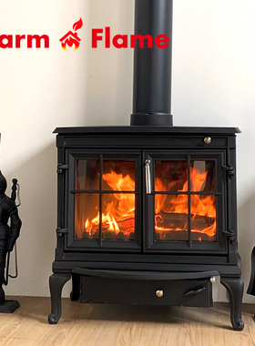 北欧真火壁炉家用燃木取暖柴火壁炉自建房别墅民宿客厅独立式壁炉