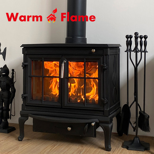 WarmFlame别墅客厅壁炉燃木取暖